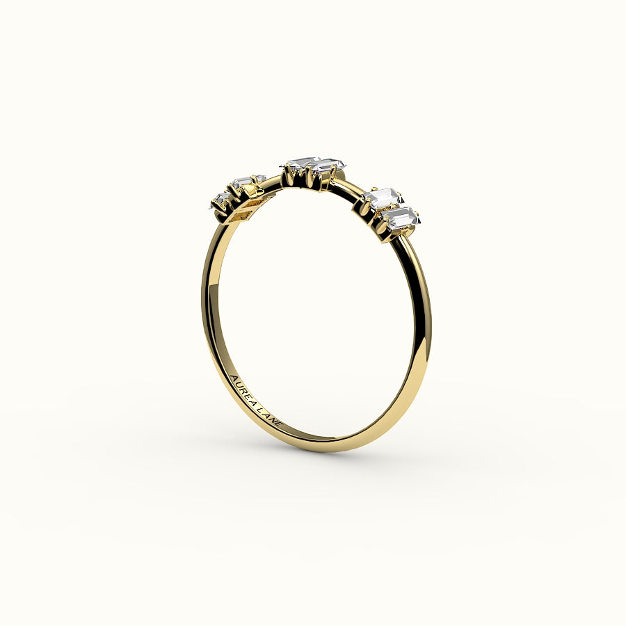Skipped Baguette Diamond Band