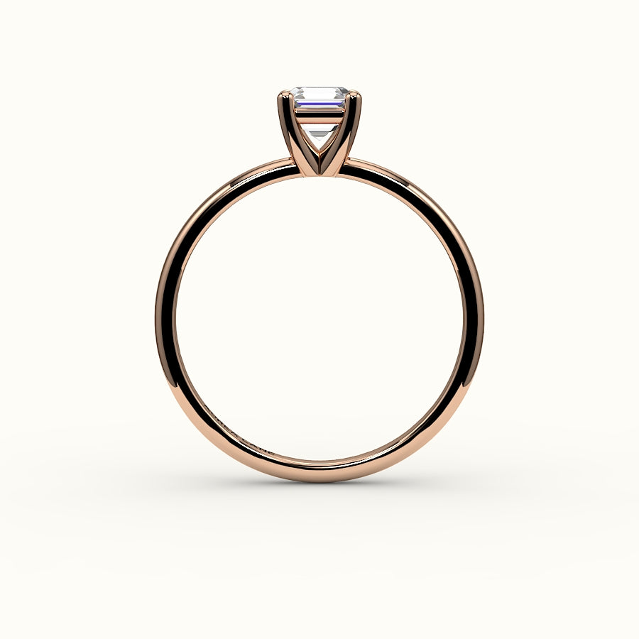 Classic Asscher Cut Solitaire Ring Setting