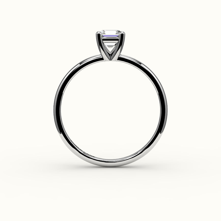 Classic Asscher Cut Solitaire Ring Setting