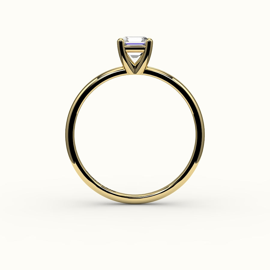 Classic Asscher Cut Solitaire Ring Setting