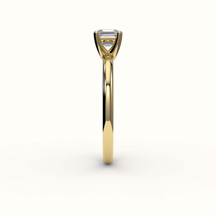 Classic Asscher Cut Solitaire Ring Setting
