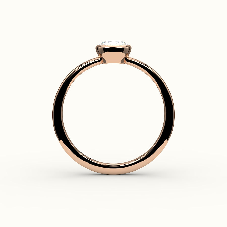 Classic Cushion Cut Bezel Ring Setting