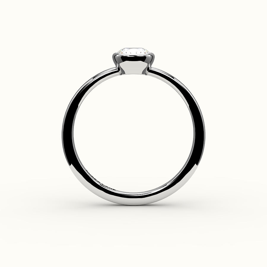 Classic Cushion Cut Bezel Ring Setting