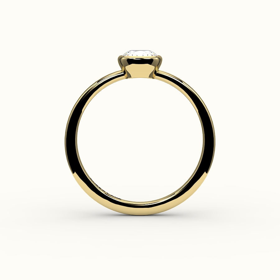 Classic Cushion Cut Bezel Ring Setting