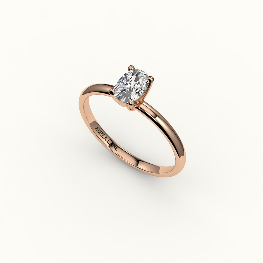 Classic Elongated Cushion Solitaire Ring Setting