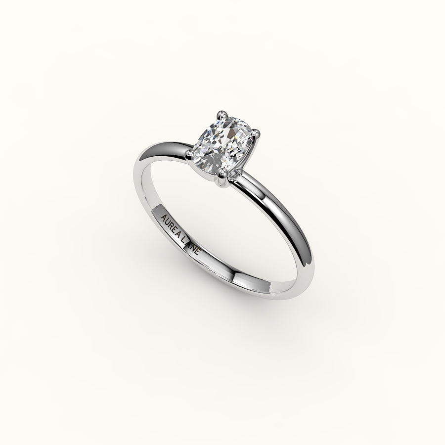 Classic Elongated Cushion Solitaire Ring Setting