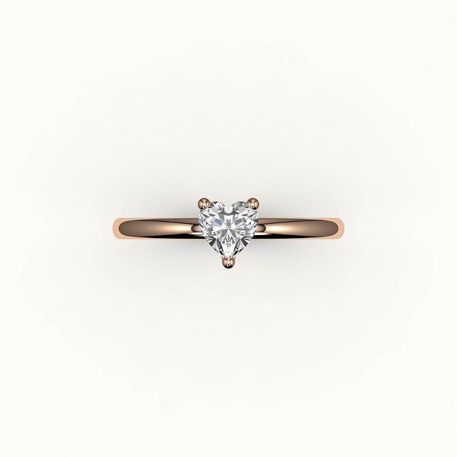 Heart Cut Solitaire Ring Setting