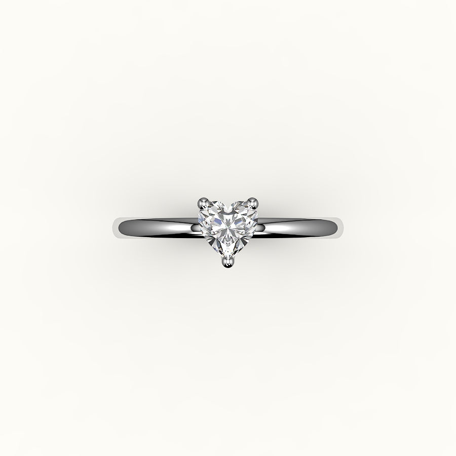 Heart Cut Solitaire Ring Setting