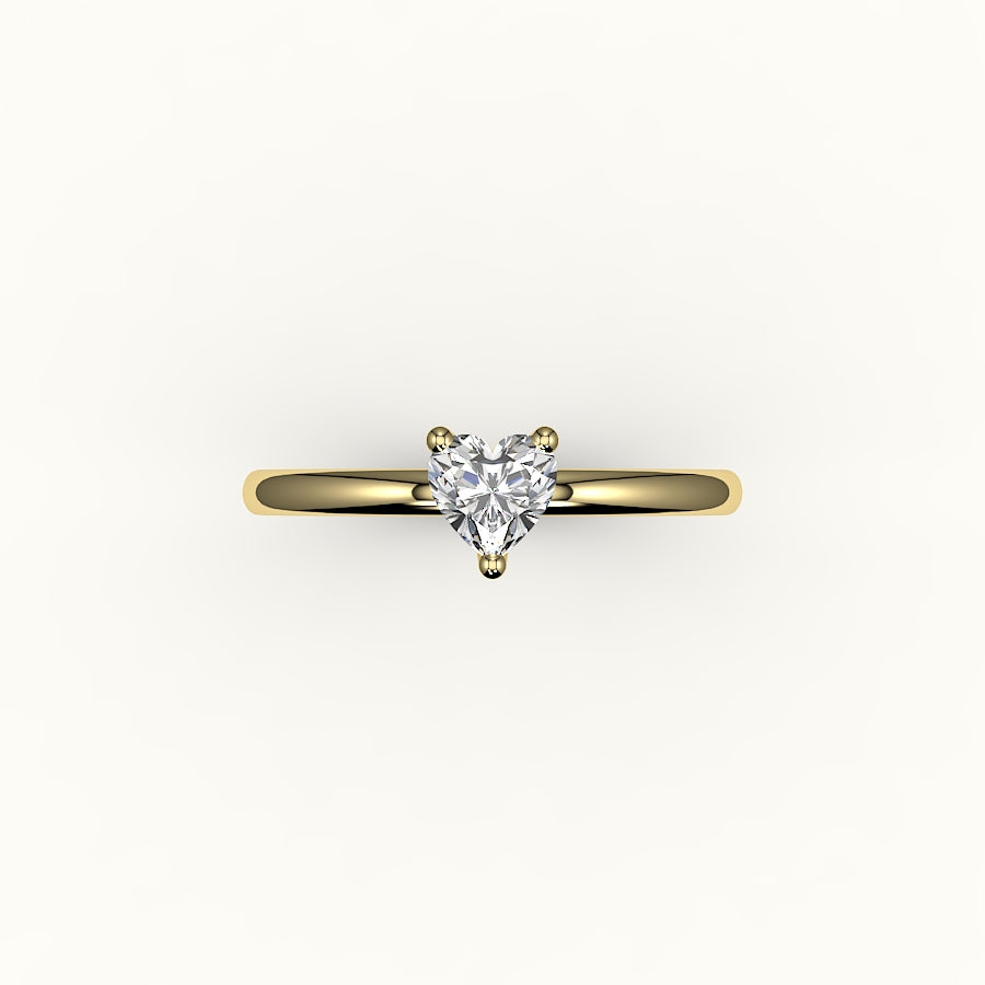 Heart Cut Solitaire Ring Setting