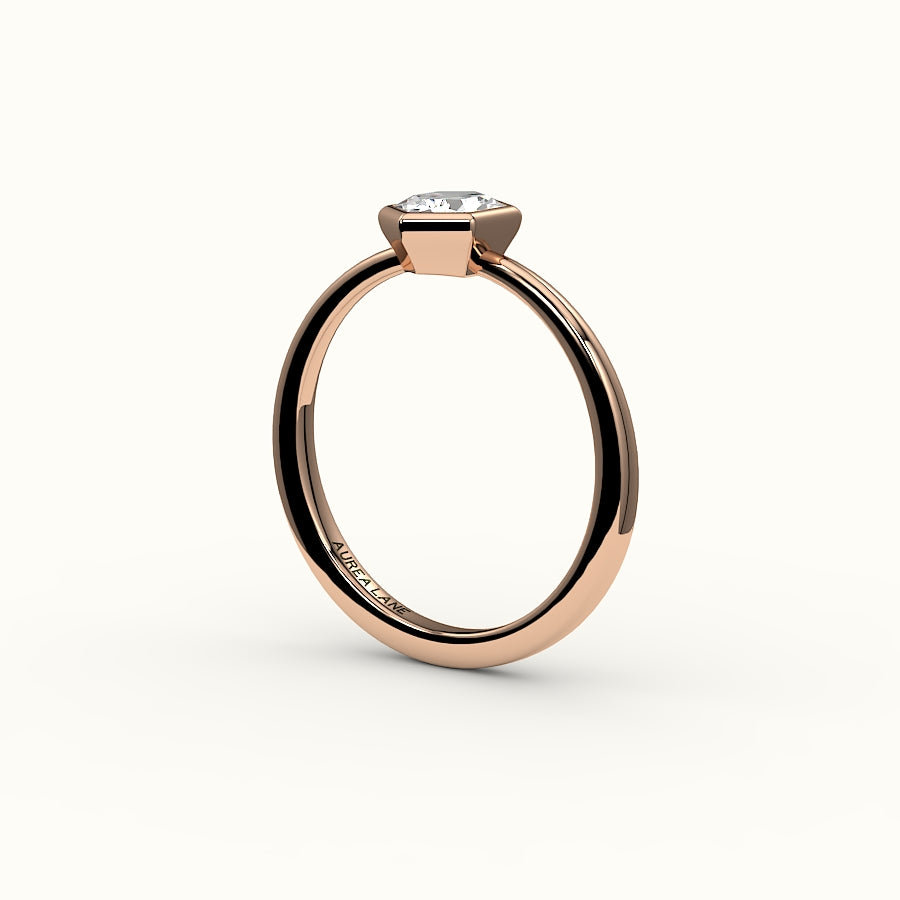 Classic Hexagon Cut Bezel Ring Setting