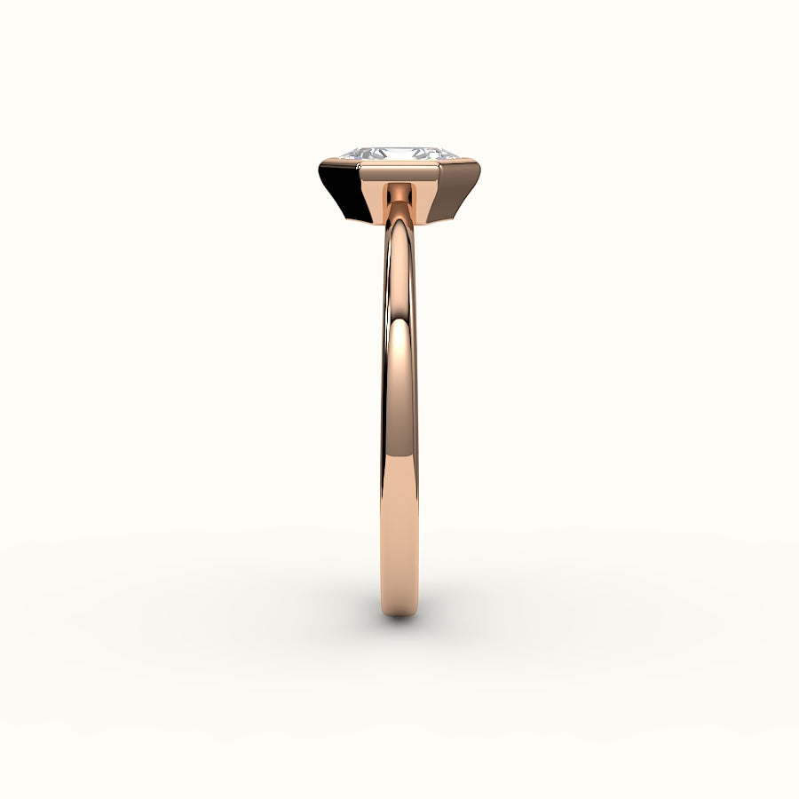 Classic Hexagon Cut Bezel Ring Setting