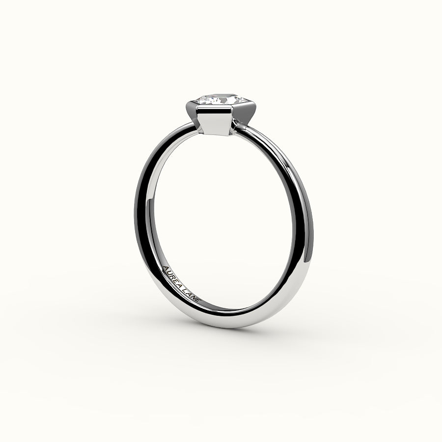 Classic Hexagon Cut Bezel Ring Setting