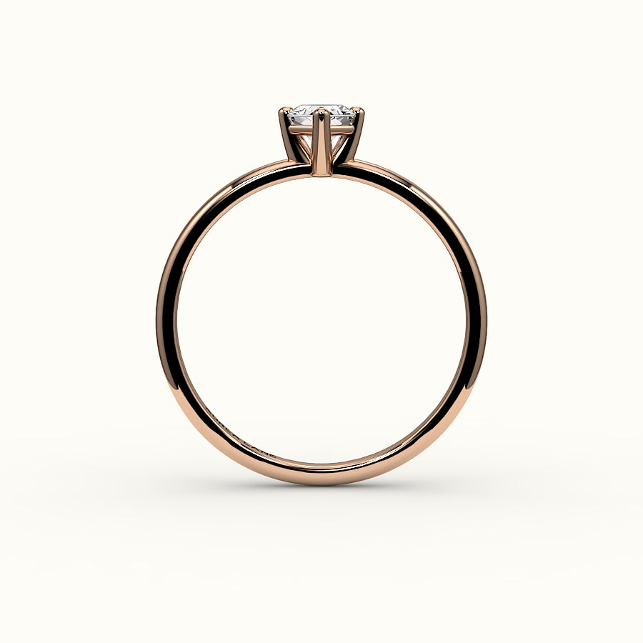 Classic Hexagon Cut Solitaire Ring Setting