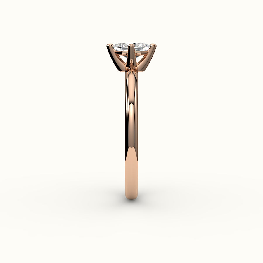 Classic Hexagon Cut Solitaire Ring Setting