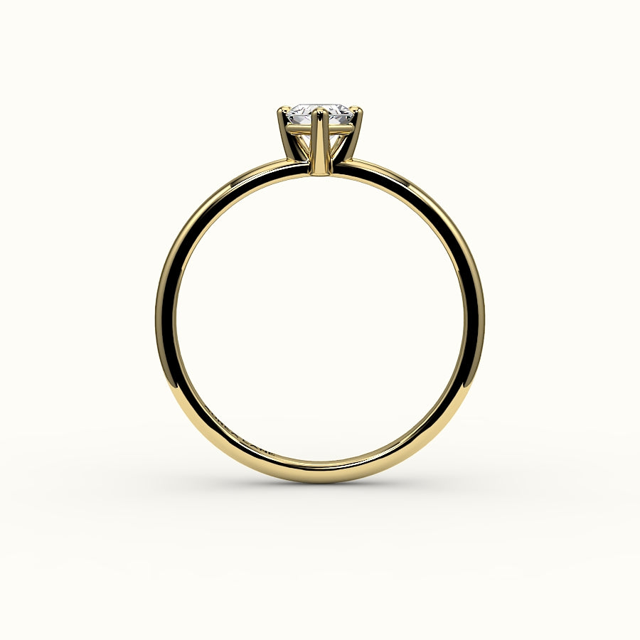 Classic Hexagon Cut Solitaire Ring Setting