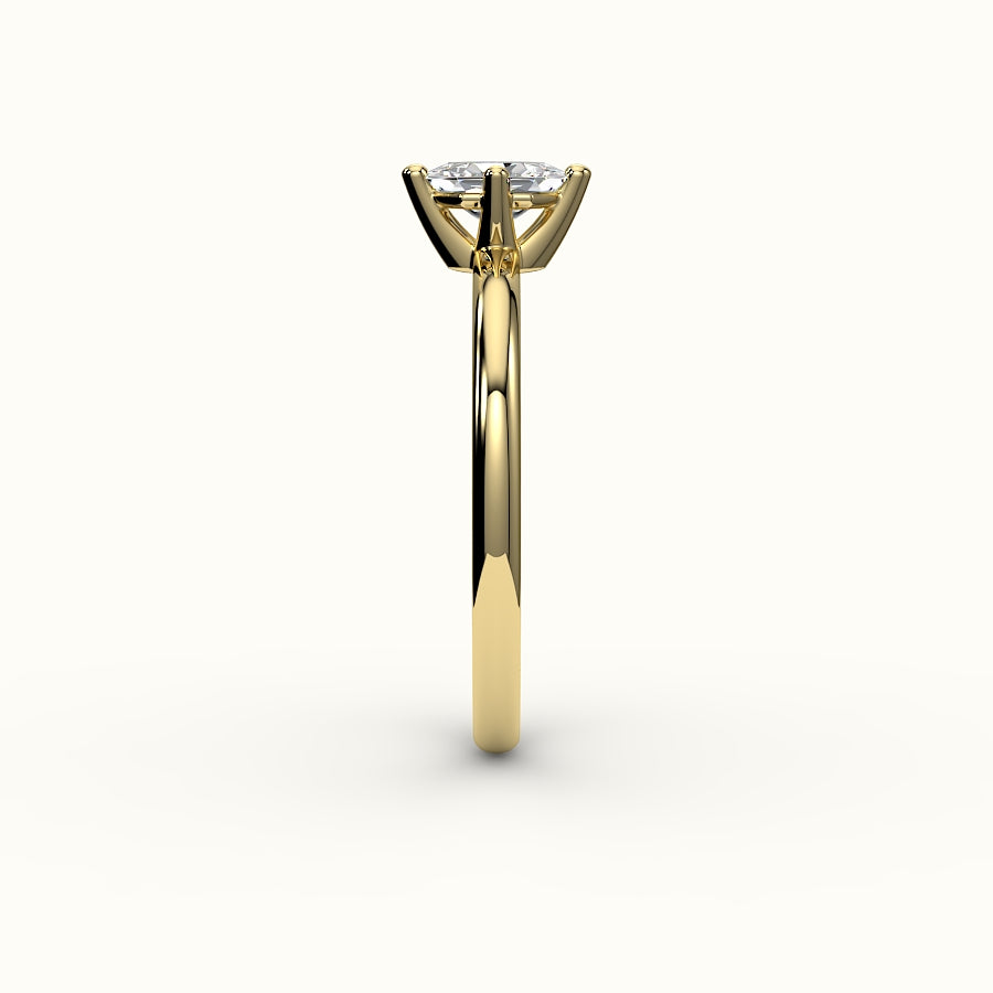 Classic Hexagon Cut Solitaire Ring Setting