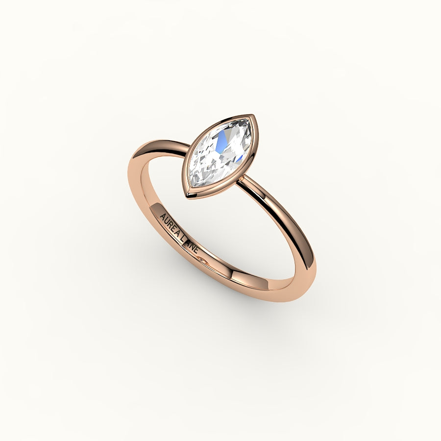 Classic Marquise Cut Bezel Ring Setting