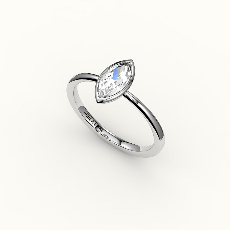 Classic Marquise Cut Bezel Ring Setting