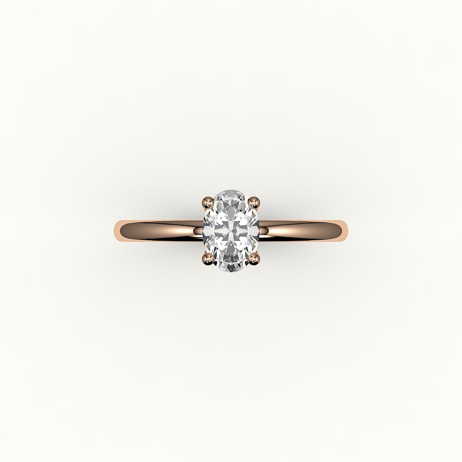 Classic Oval Solitaire Ring Setting