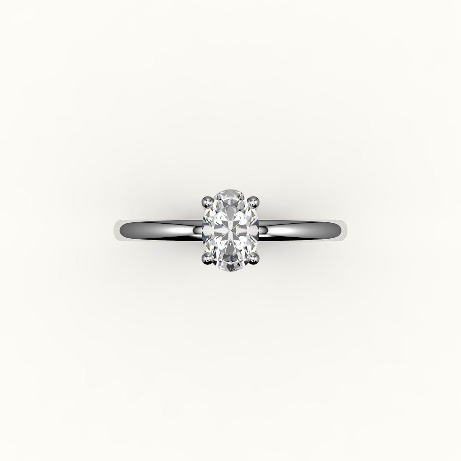 Classic Oval Solitaire Ring Setting