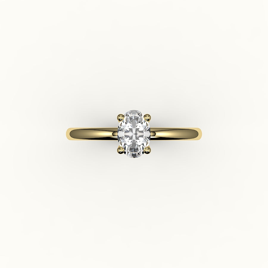 Classic Oval Solitaire Ring Setting