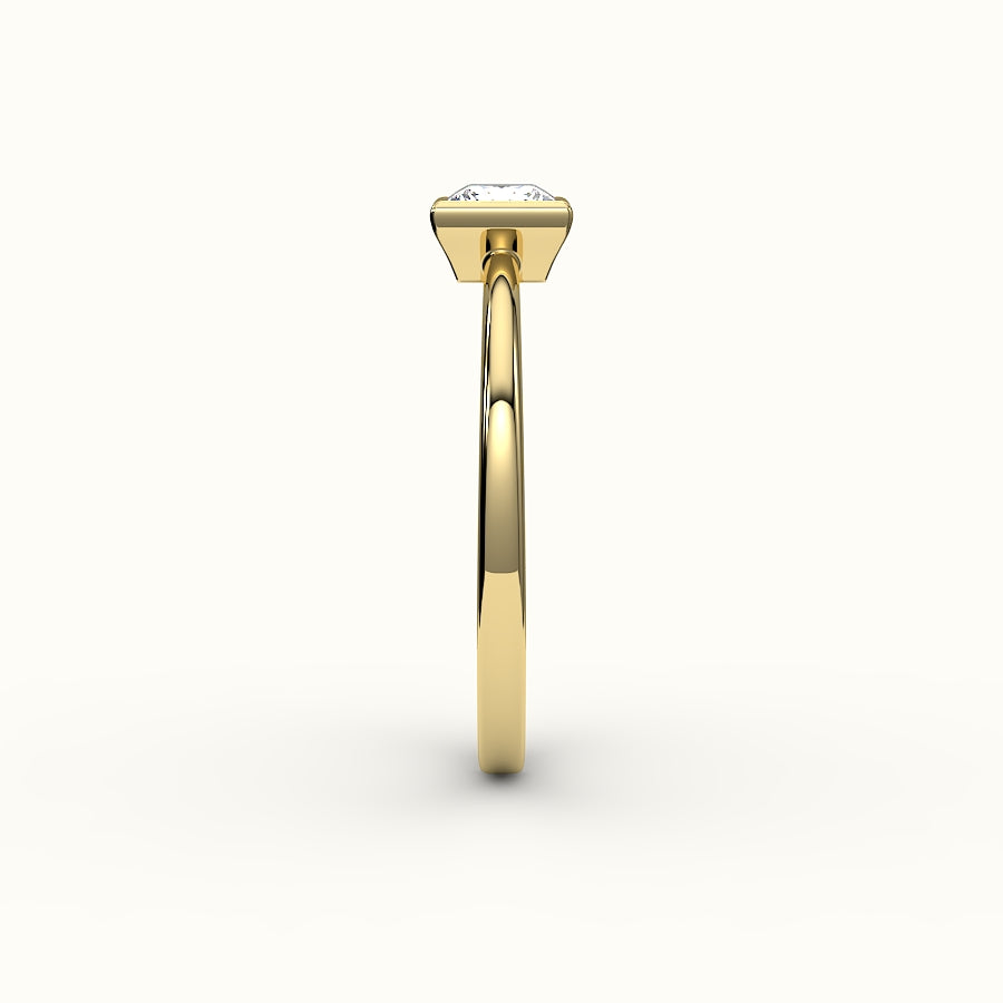 Princess Cut Bezel Ring Setting