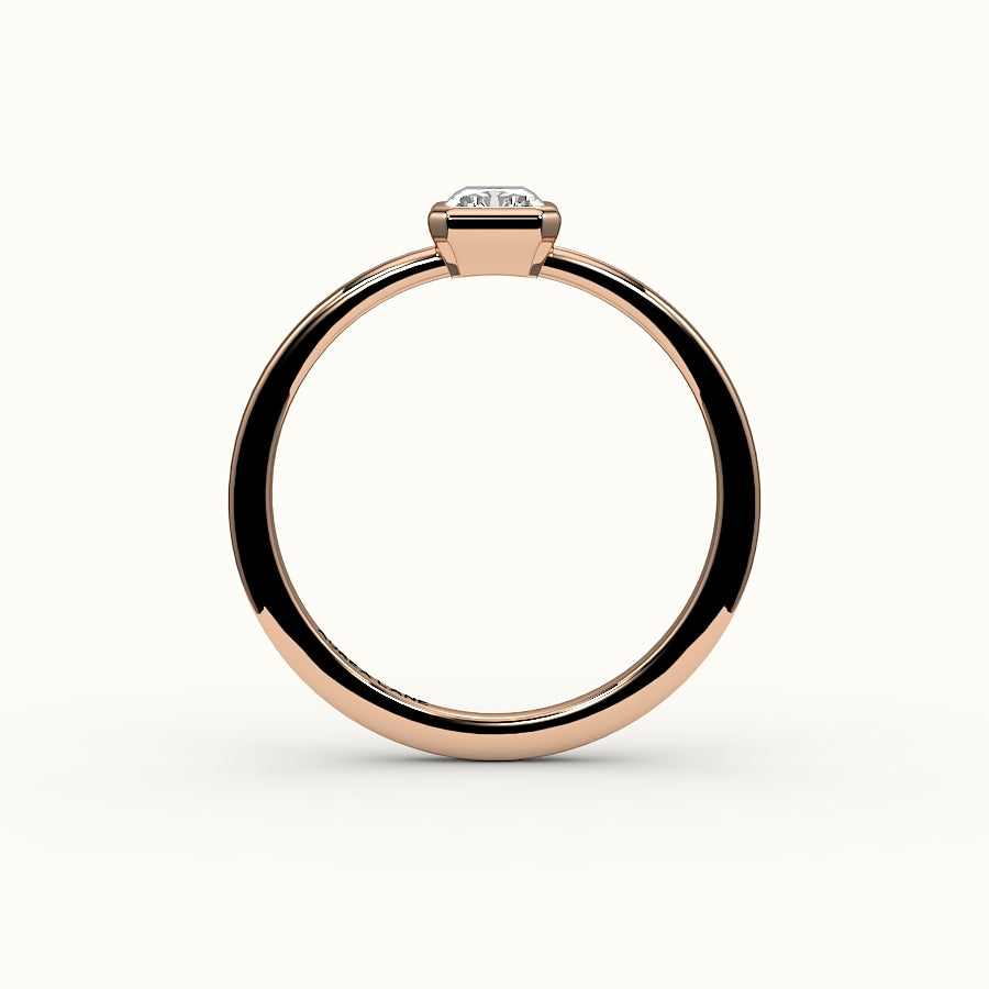Classic Radiant Cut Bezel Ring Setting