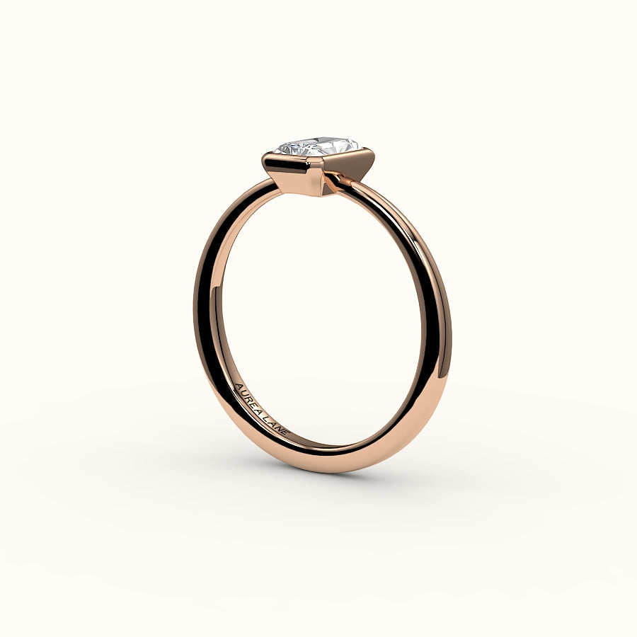 Classic Radiant Cut Bezel Ring Setting