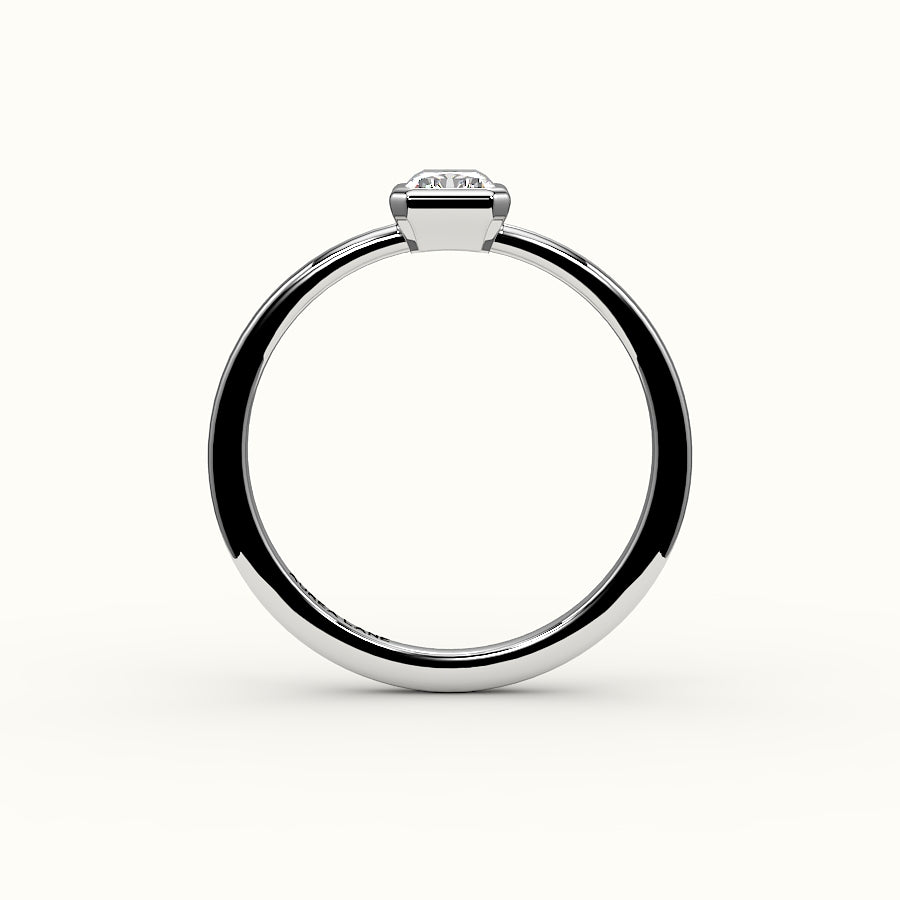 Classic Radiant Cut Bezel Ring Setting