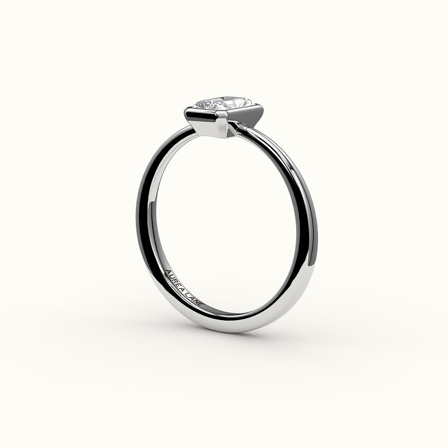 Classic Radiant Cut Bezel Ring Setting