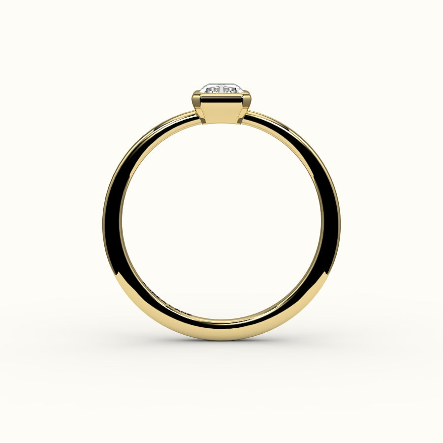 Classic Radiant Cut Bezel Ring Setting