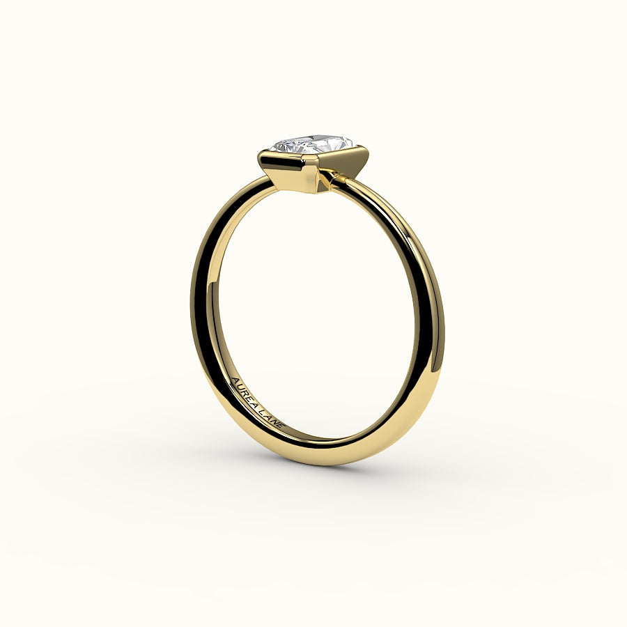 Classic Radiant Cut Bezel Ring Setting