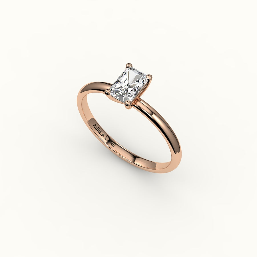 Classic Radiant Cut Solitaire Ring Setting