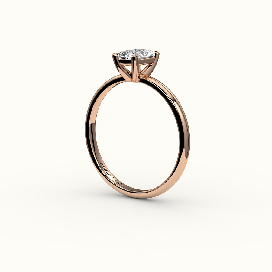 Classic Radiant Cut Solitaire Ring Setting