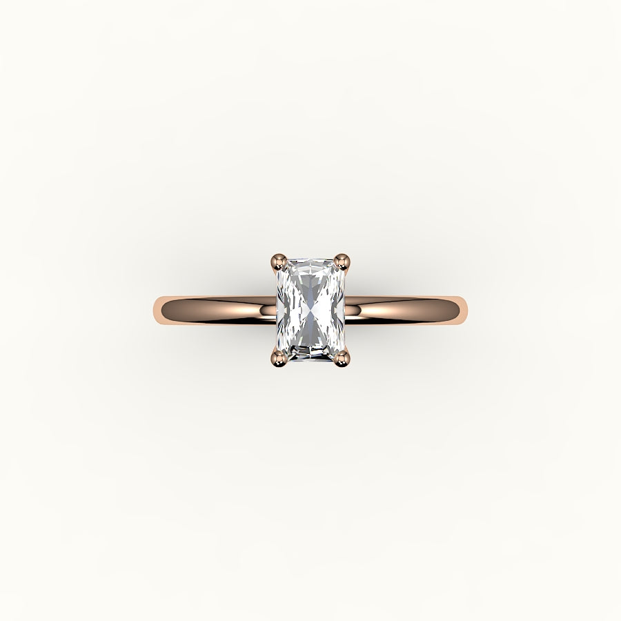 Classic Radiant Cut Solitaire Ring Setting