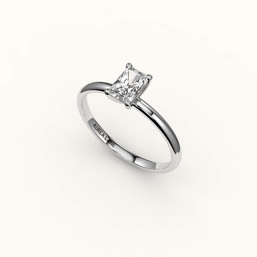 Classic Radiant Cut Solitaire Ring Setting