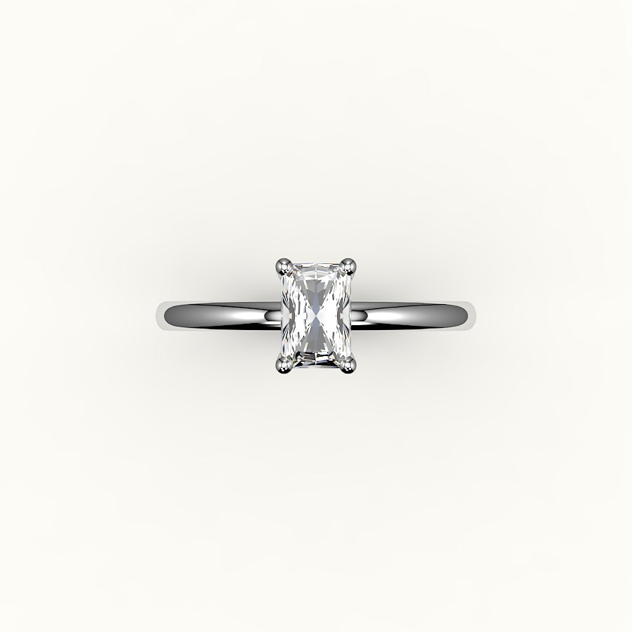 Classic Radiant Cut Solitaire Ring Setting