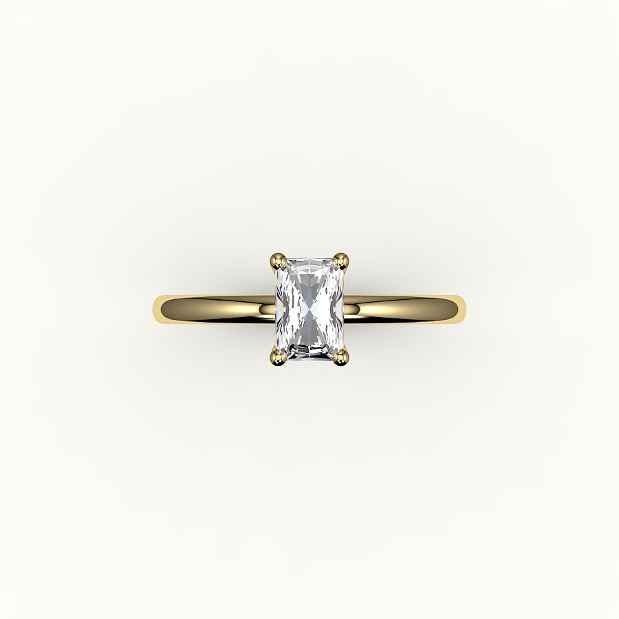 Classic Radiant Cut Solitaire Ring Setting
