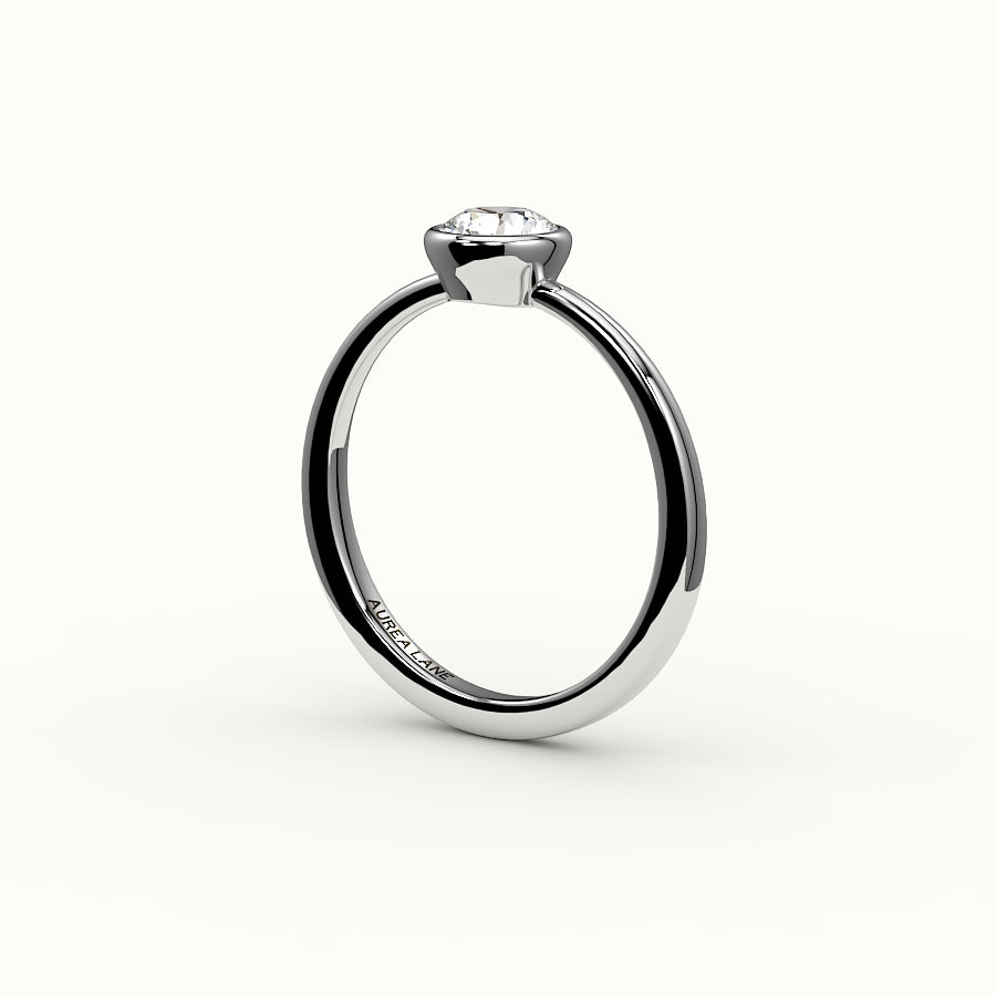 Classic Round Cut Bezel Ring Setting