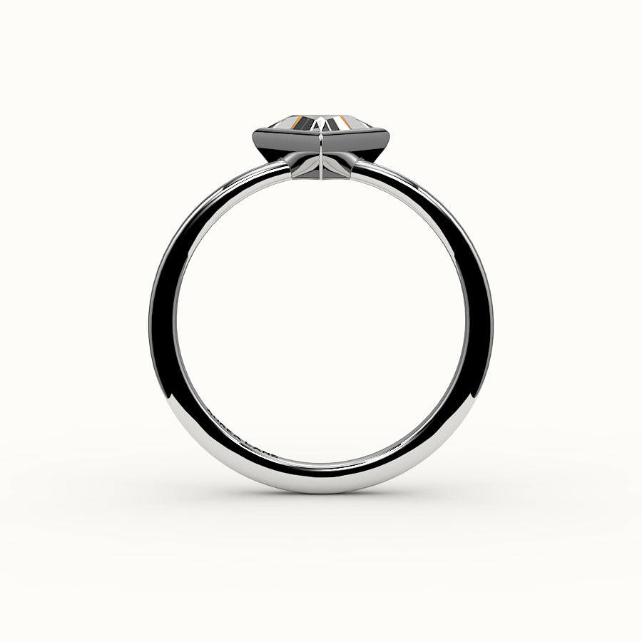 Triangle Cut Bezel Ring Setting