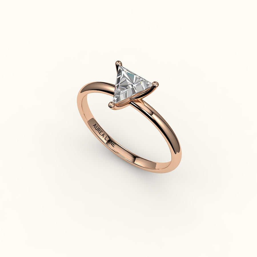 Triangle Cut Solitaire Ring Setting
