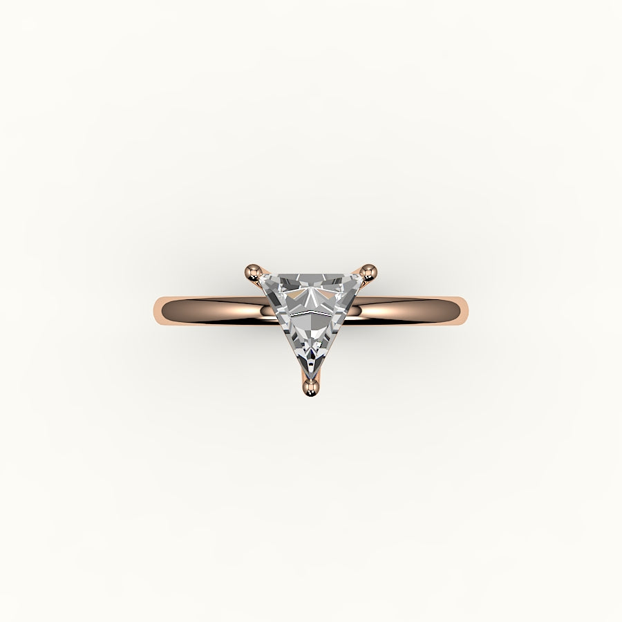 Triangle Cut Solitaire Ring Setting