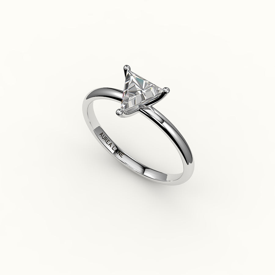 Triangle Cut Solitaire Ring Setting