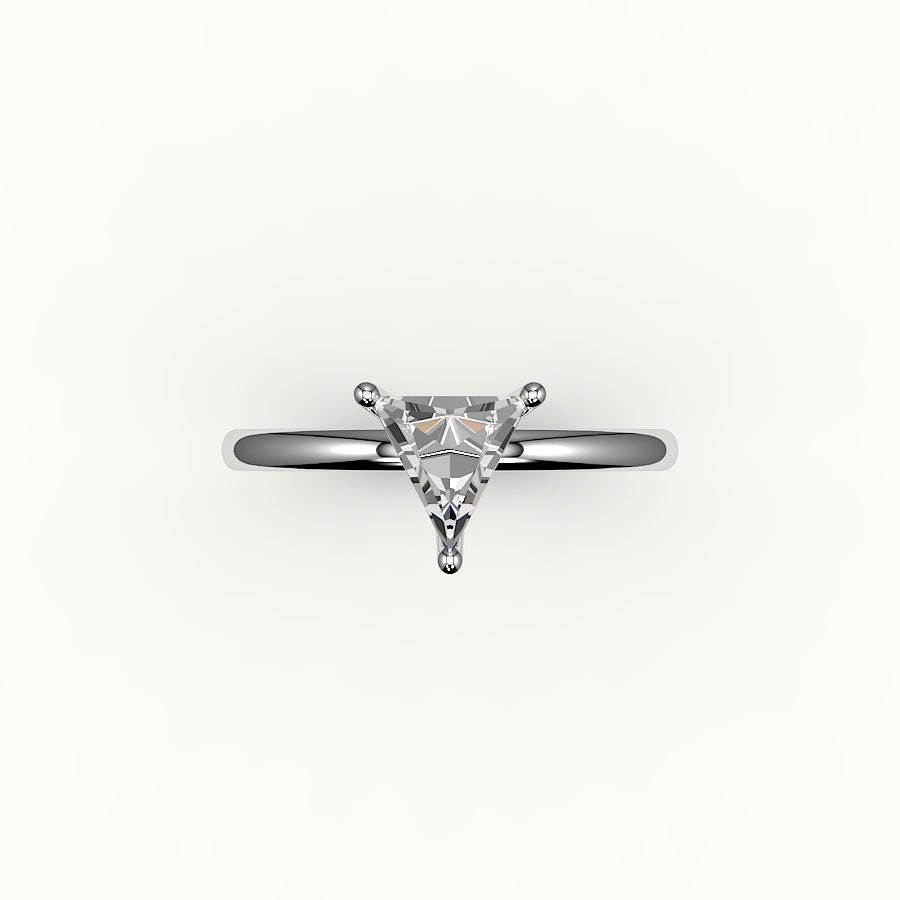 Triangle Cut Solitaire Ring Setting