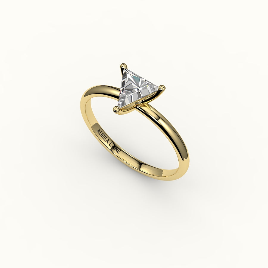 Triangle Cut Solitaire Ring Setting