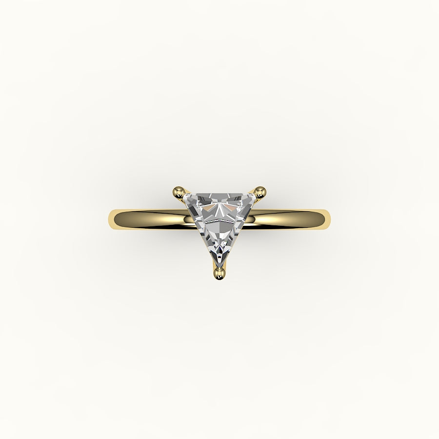 Triangle Cut Solitaire Ring Setting