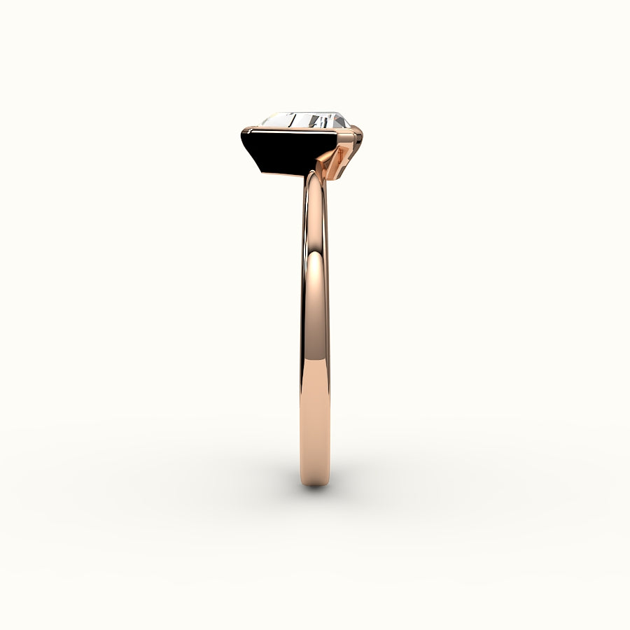 Trillion Cut Bezel Ring Setting