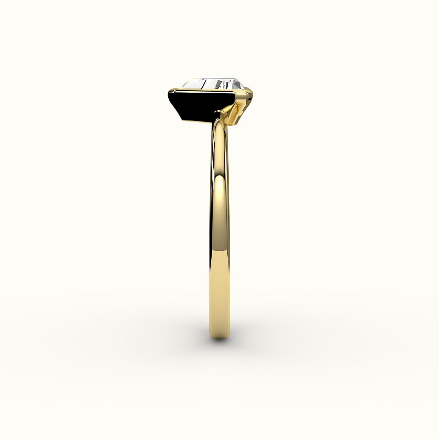 Trillion Cut Bezel Ring Setting
