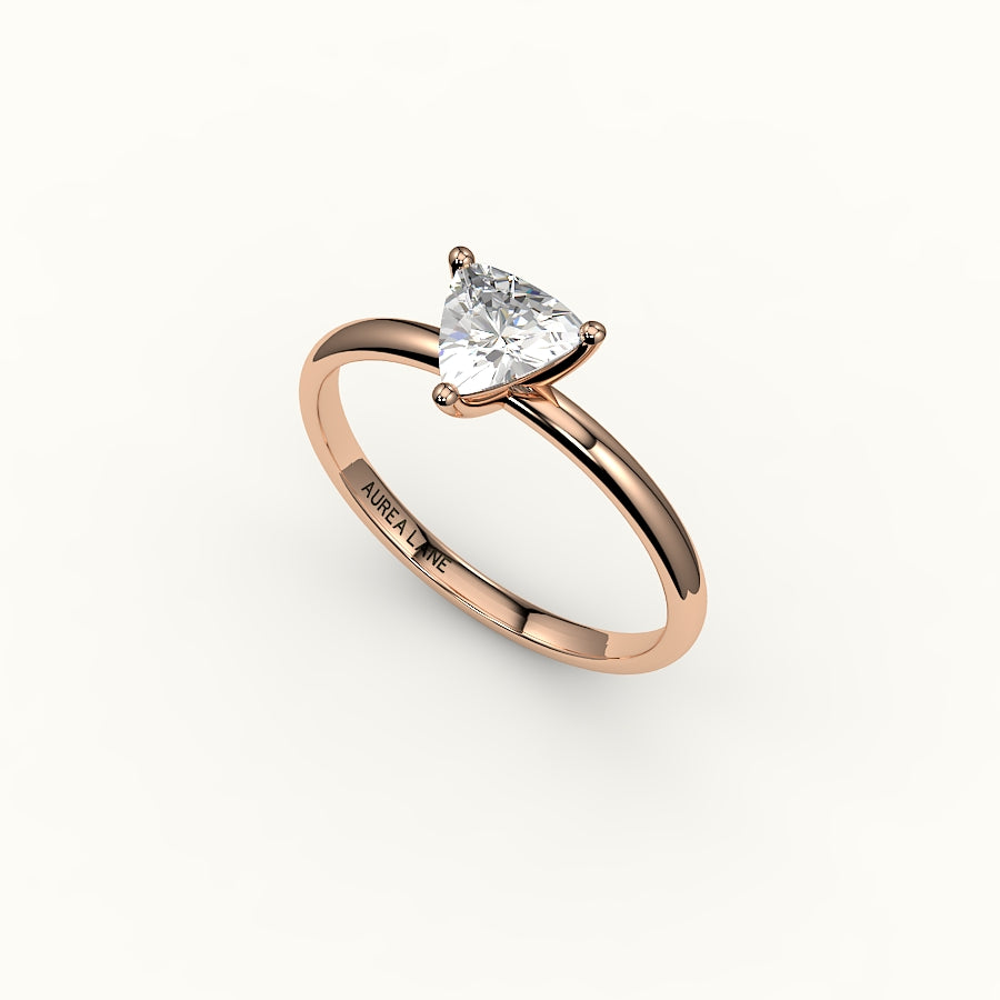 Trillion Cut Solitaire Ring Setting