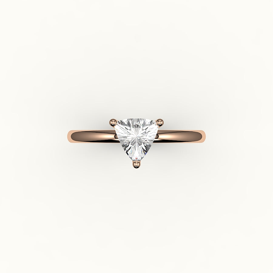 Trillion Cut Solitaire Ring Setting